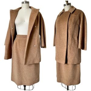 Vintage 50’s/60’s Camel Hair Coat & Skirt Set